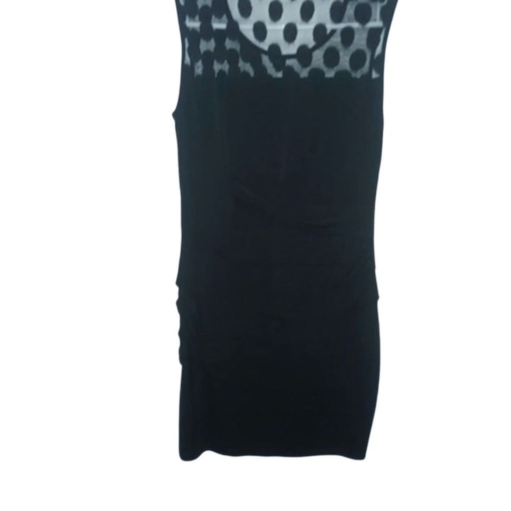Carole Little Women's Size 12‎ Little Black Polka Dot Bodycon Cocktail Dress EUC
